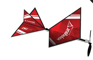 Virtual Airplane Image with Voyageur Airways and Canadore College Logos